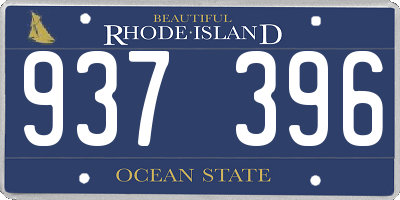 RI license plate 937396