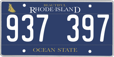 RI license plate 937397