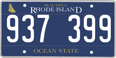 RI license plate 937399