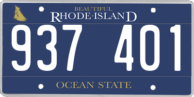 RI license plate 937401