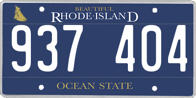 RI license plate 937404