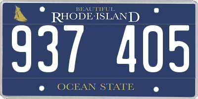 RI license plate 937405