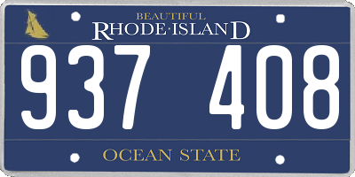 RI license plate 937408