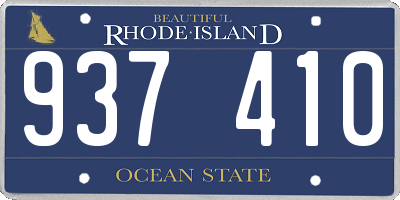 RI license plate 937410