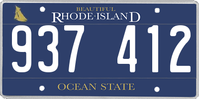 RI license plate 937412
