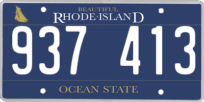RI license plate 937413