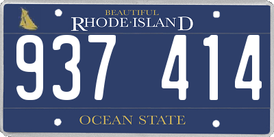 RI license plate 937414