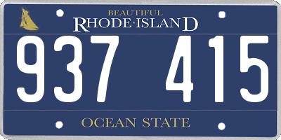 RI license plate 937415