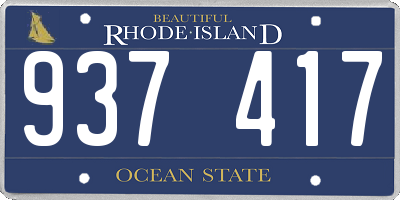 RI license plate 937417