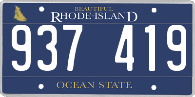 RI license plate 937419