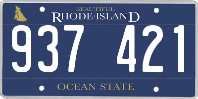 RI license plate 937421