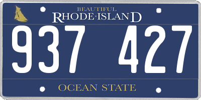 RI license plate 937427
