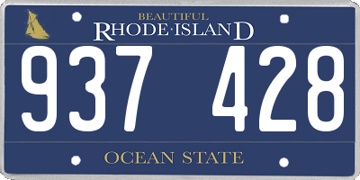 RI license plate 937428