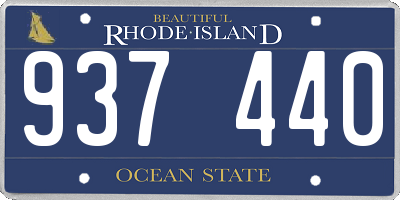 RI license plate 937440