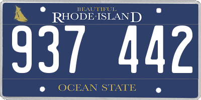 RI license plate 937442