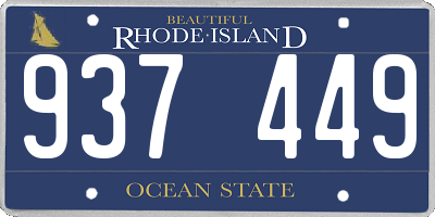 RI license plate 937449
