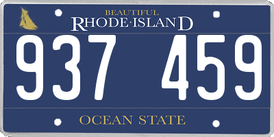 RI license plate 937459