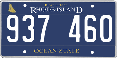 RI license plate 937460