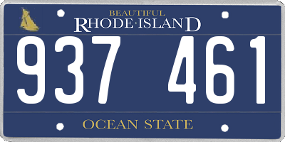 RI license plate 937461
