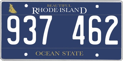 RI license plate 937462