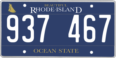 RI license plate 937467