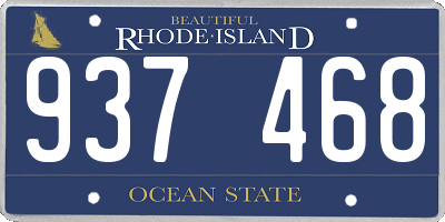 RI license plate 937468