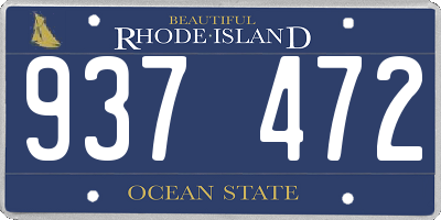 RI license plate 937472