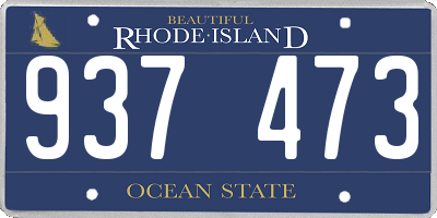 RI license plate 937473