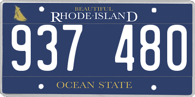 RI license plate 937480