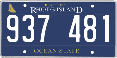 RI license plate 937481