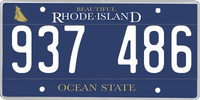 RI license plate 937486