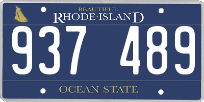RI license plate 937489