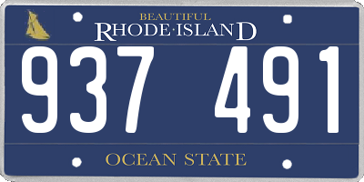 RI license plate 937491