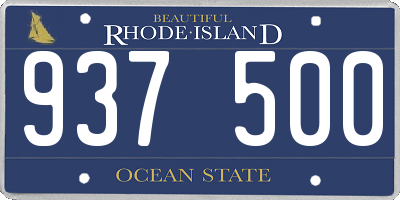 RI license plate 937500