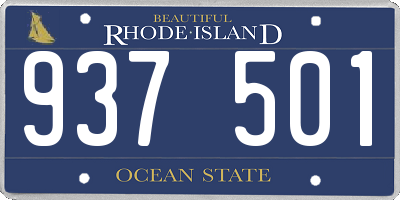 RI license plate 937501