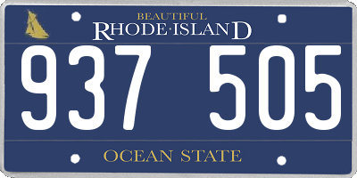 RI license plate 937505