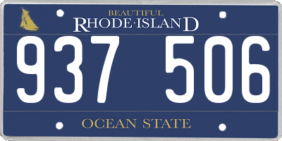 RI license plate 937506
