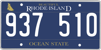 RI license plate 937510