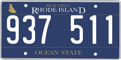 RI license plate 937511