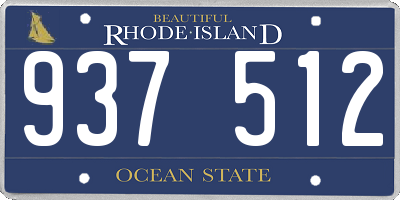 RI license plate 937512