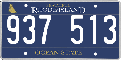 RI license plate 937513