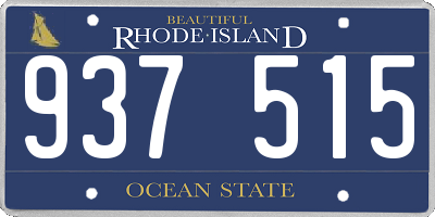 RI license plate 937515