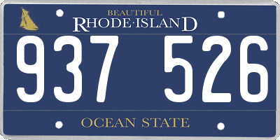 RI license plate 937526