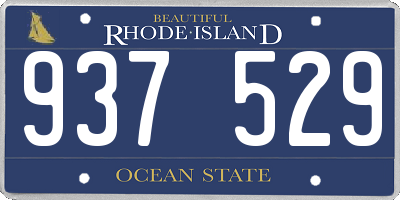 RI license plate 937529