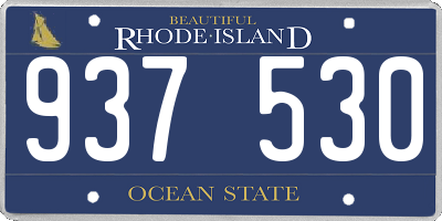 RI license plate 937530