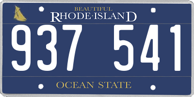 RI license plate 937541