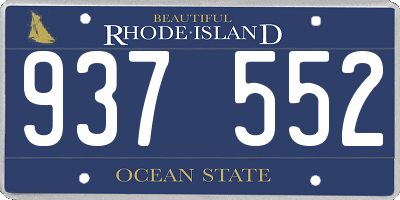 RI license plate 937552