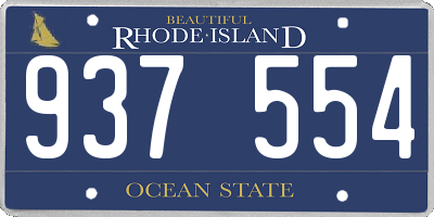 RI license plate 937554