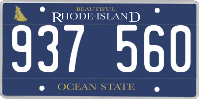 RI license plate 937560