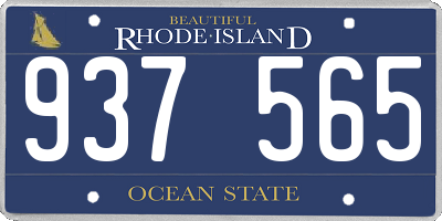 RI license plate 937565